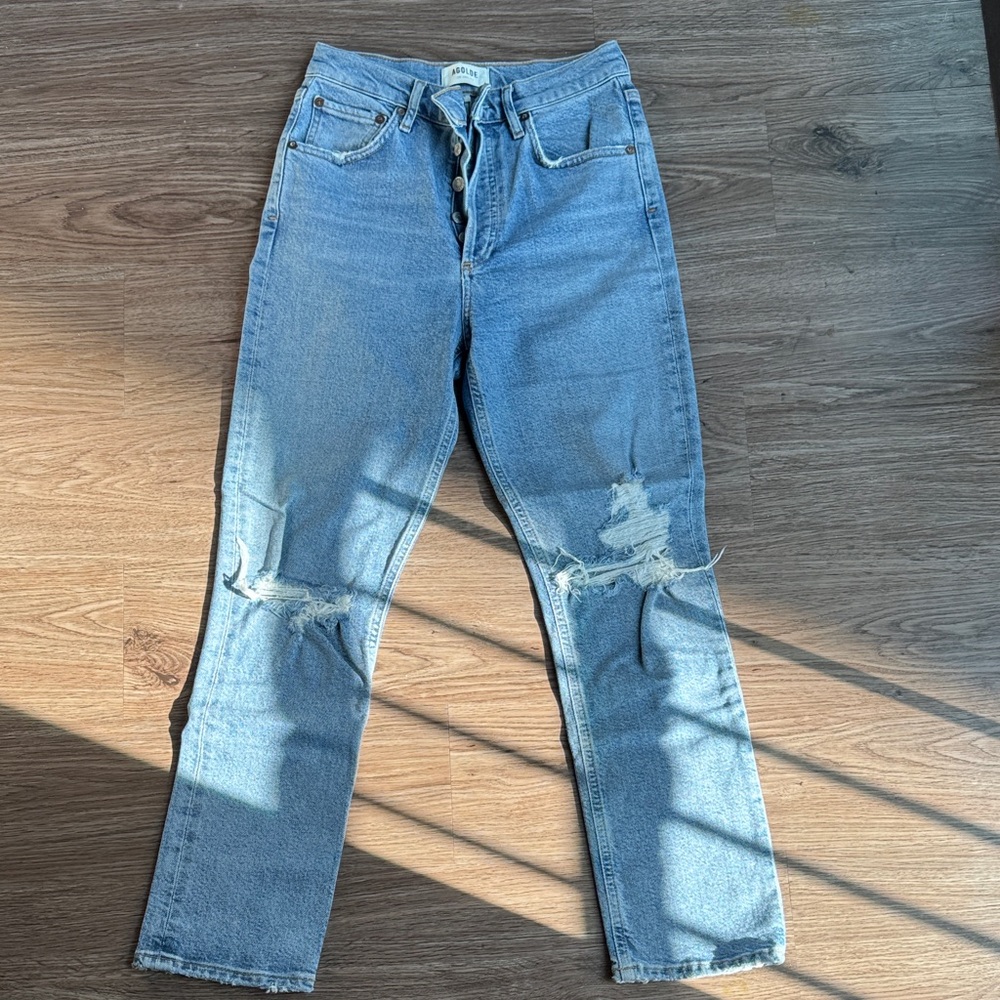 Light Blue Distressed Jeans